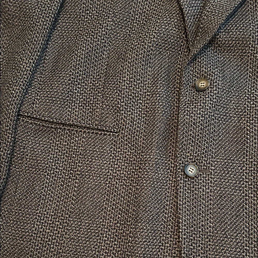 Men's Brown Textured Sport Coat - Tailored Single-Breasted Blazer - Picture 6 of 15